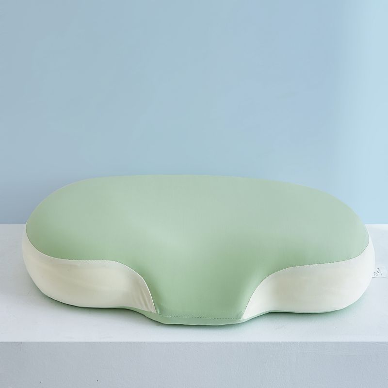 2023新款零压力美颜枕头枕芯保健枕环保生物机记忆棉护颈枕助睡眠蝶形单人 绿色