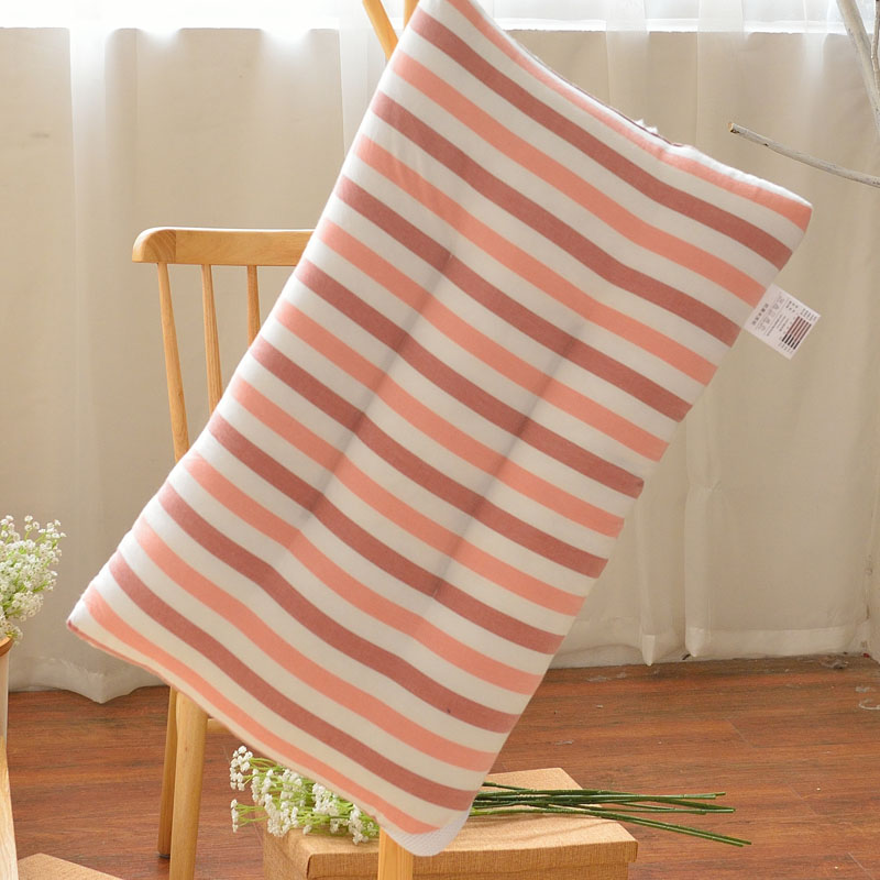 全棉色织水洗棉枕头-条纹系列（ 48*74cm ） 红玉