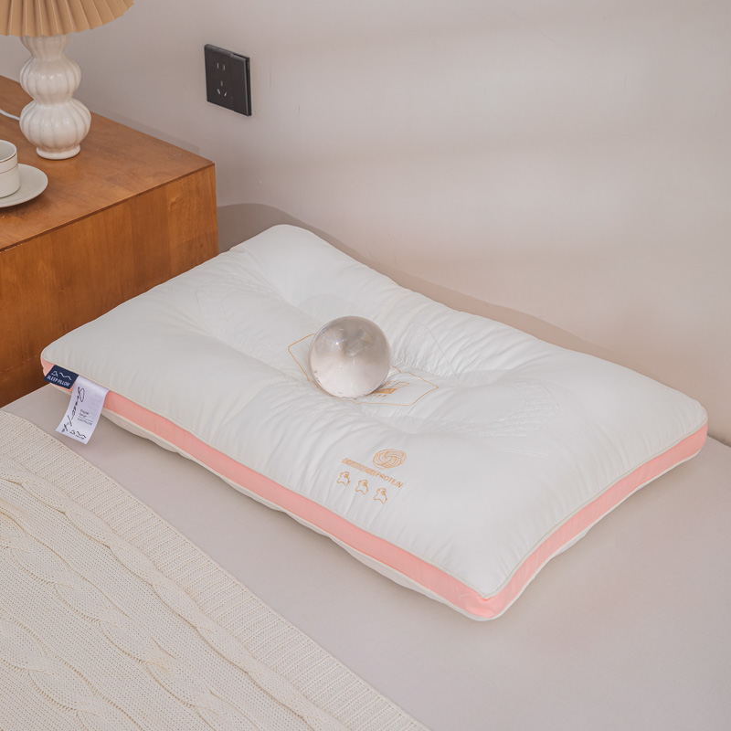 2024新款大豆枕芯家用枕头舒适护颈枕 48*74cm/对 粉色