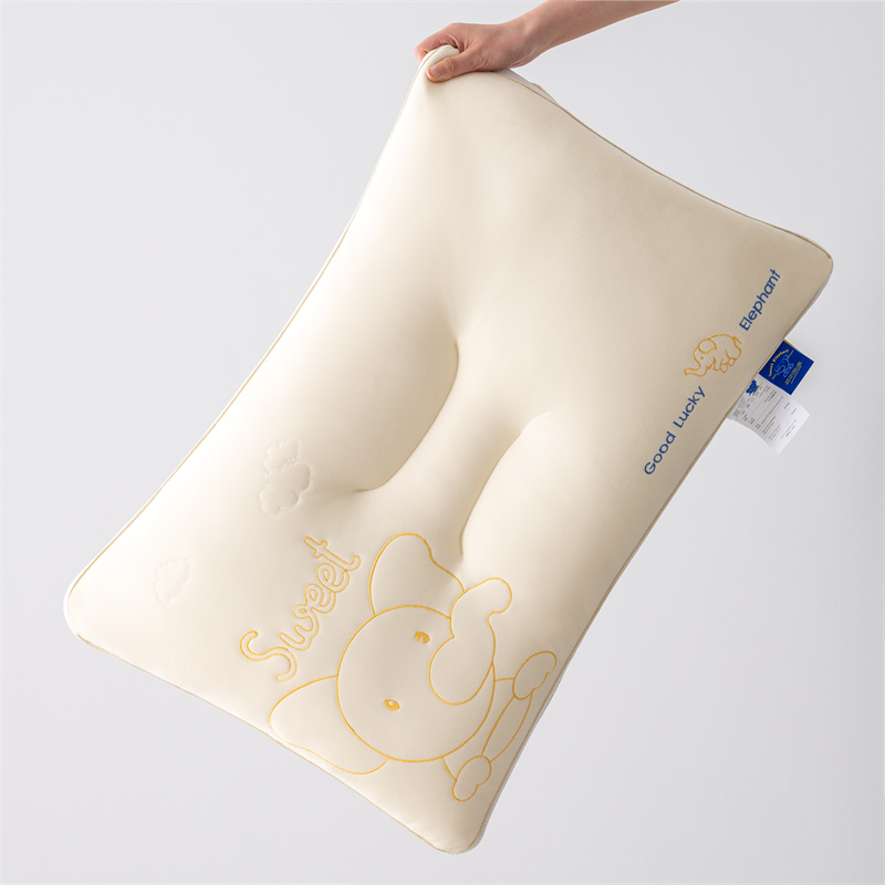 2024新款卡通小象乳胶枕枕头枕芯 48*74cm/只 米黄