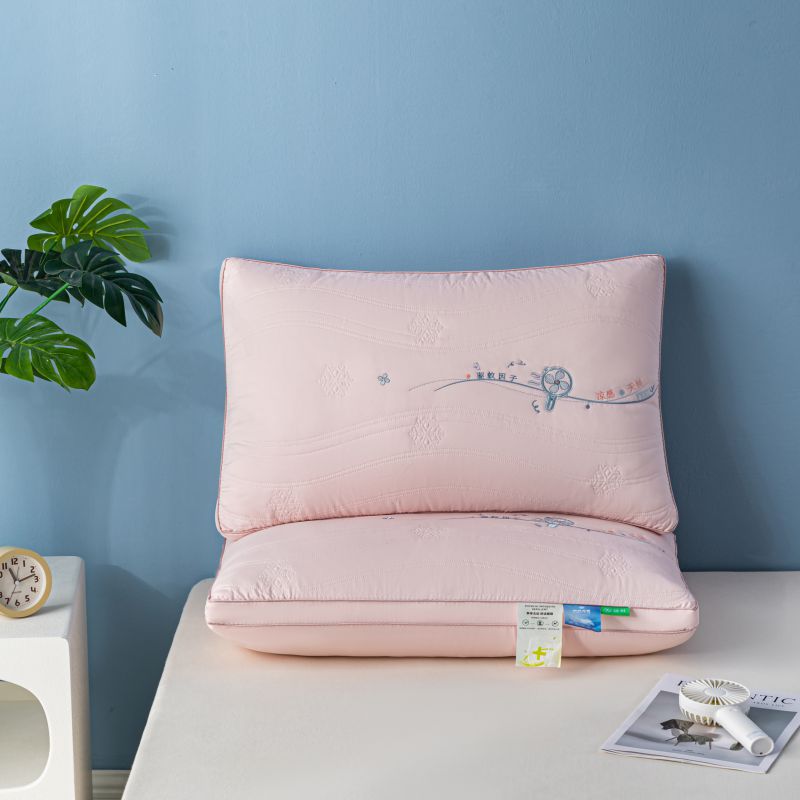 2024新款舒适亲肤60S莱赛尔纤维定型枕头枕芯 48*74cm/只 粉色低枕-非定型款