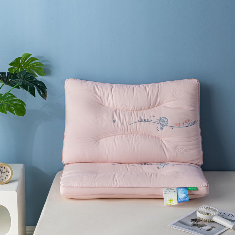2024新款舒适亲肤60S莱赛尔纤维定型枕头枕芯 48*74cm/只 粉色低枕-定型款
