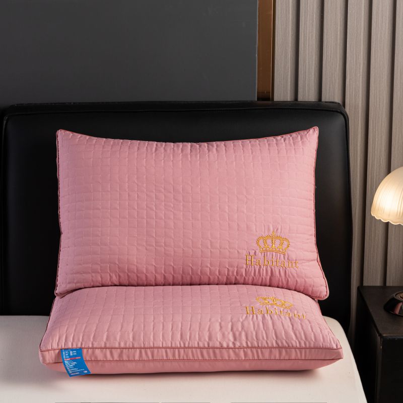 2024新款舒适亲肤皇冠枕头枕芯 48*74cm/只 粉色低枕