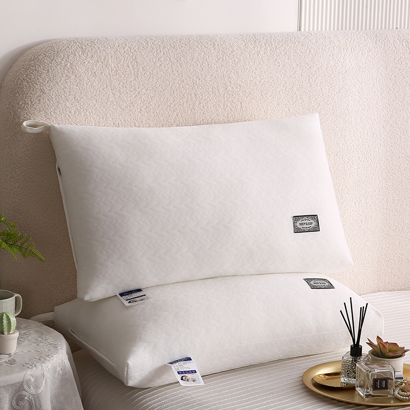 2024新款针织棉羽丝绒枕家用枕头枕芯 48*74cm/只 白色