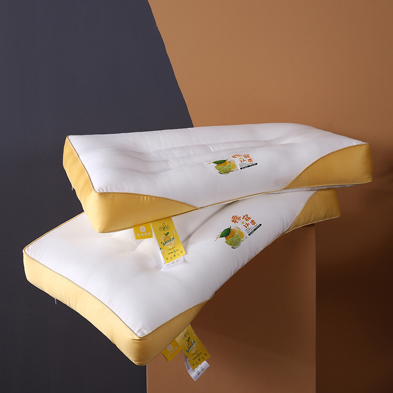 2024新款柠檬VC香熏枕头家用枕芯护颈枕 48*74cm/只 檬寐以求