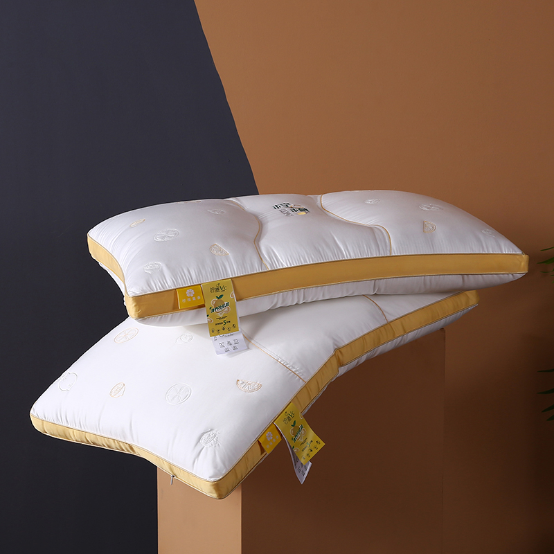2024新款柠檬VC香熏枕头家用枕芯护颈枕 48*74cm/只 柠檬
