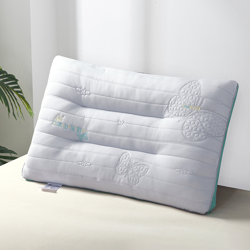 2024新款冰丝乳胶枕头枕芯夏季凉感枕头 48*74cm/只 灰色低枕