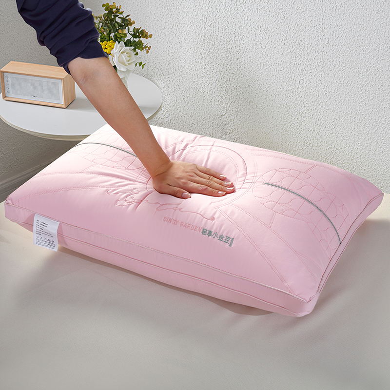 2024新款大豆枕头柔软舒适枕芯 中枕48*74cm/只 粉色