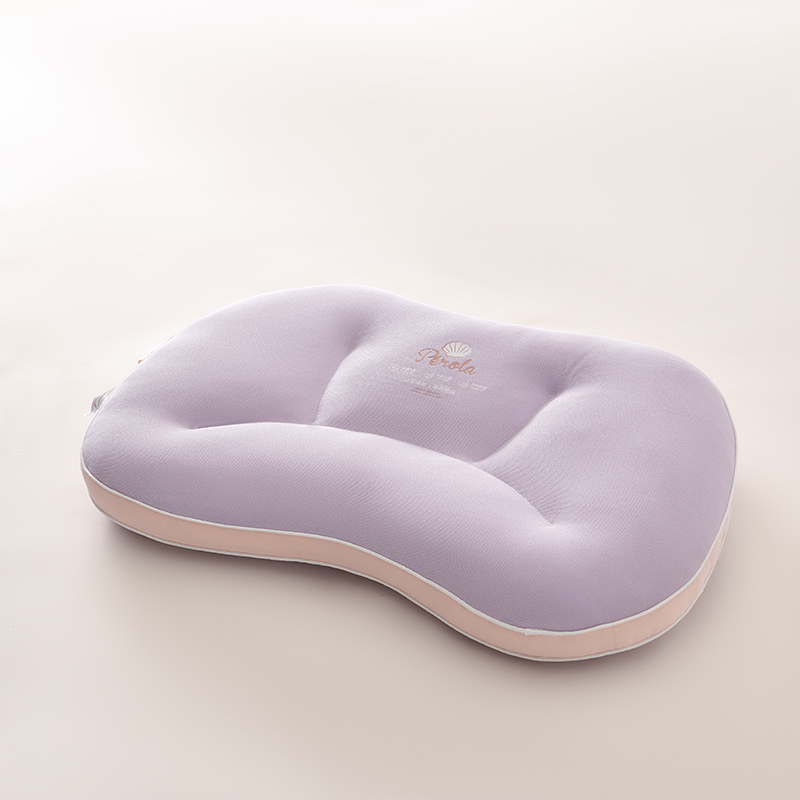 2024新款A类针织抗菌扇贝护颈枕枕头枕芯 48x74cm/对 绝绝紫 低枕