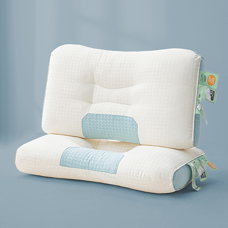 2024新款云朵保健枕系列枕头枕芯 48x74cm/对 蓝色云朵护颈枕 低枕
