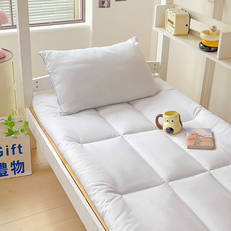 2024新款磨绒棉被芯学生宿舍床垫褥子 0.9*200cm 4斤 白色