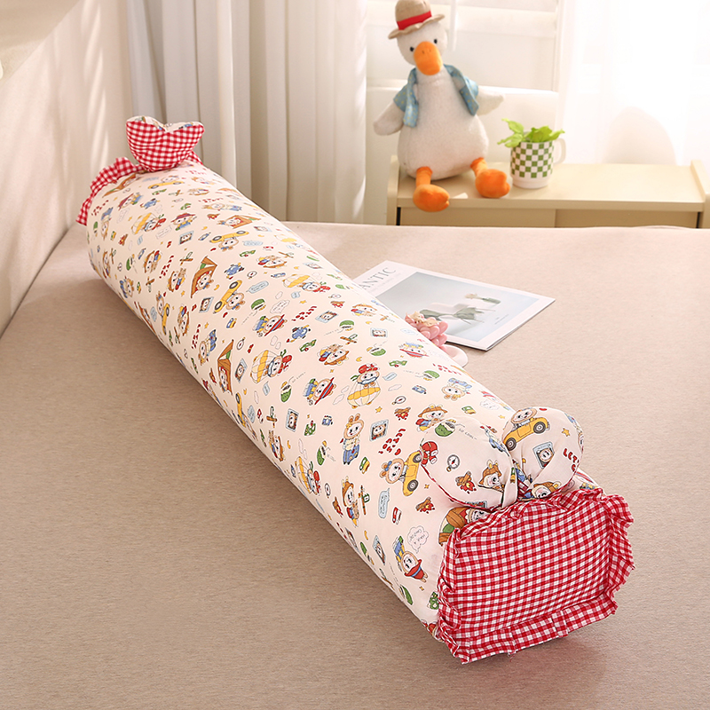 2026全棉印花双层纱长抱枕夹腿抱枕长枕芯儿童学生成人枕头-找家纺-就上找家纺网
