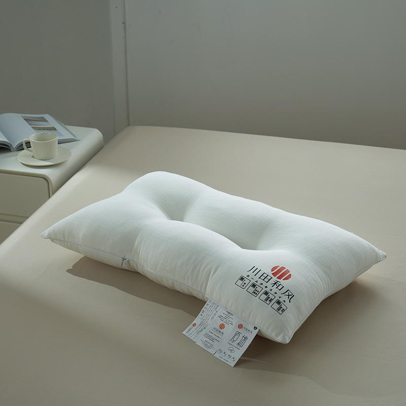 2023新款川田和风 酒店日式 40S全棉小提花高中低枕  枕头枕芯 低枕填充800g