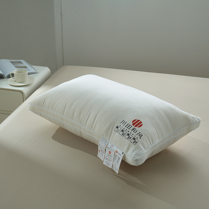 2023新款川田和风 酒店日式 40S全棉小提花高中低枕  枕头枕芯 高枕填充1000g