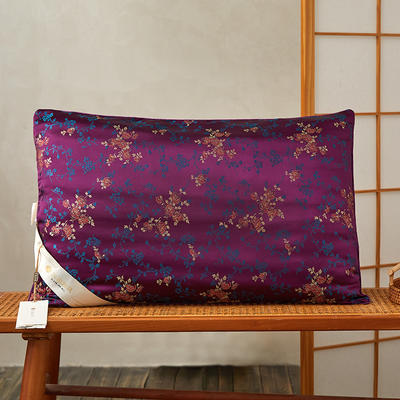 2023新款川田和风  金丝楠木三合一枕-菊系列  枕头枕芯43*72cm 紫色