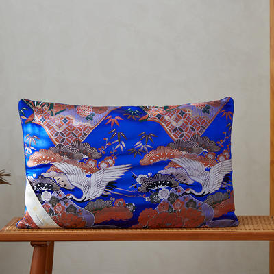 2023新款川田和风  金丝楠木三合一枕-鹤系列  枕头枕芯43*72cm 蓝色