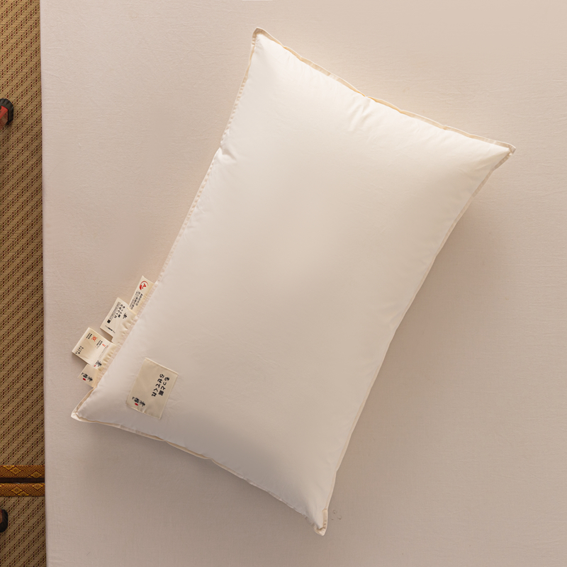 2023新款A类原生态日式素棉护颈枕（双针单边）-风格二 48*74cm/只低枕