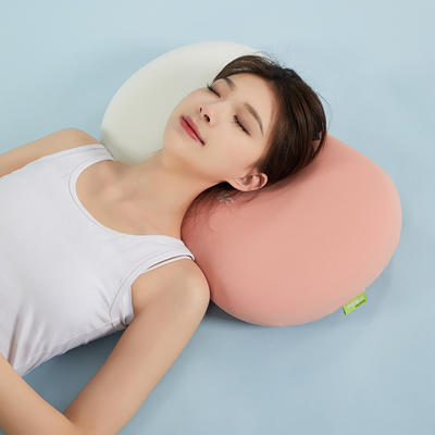 2023新款冰美式猫肚枕  枕头枕芯35*55cm【模特图】 粉色