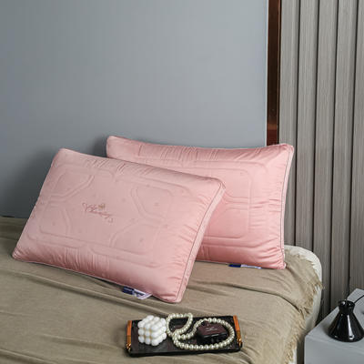 2023新款轻奢舒柔蚕丝枕 枕头枕芯48*74cm 粉色