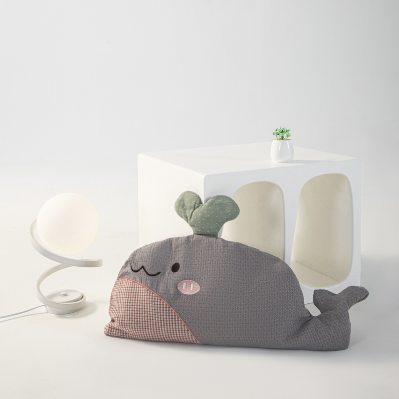 2024新款小鲸鱼荞麦枕  枕头枕芯 灰色30*58cm
