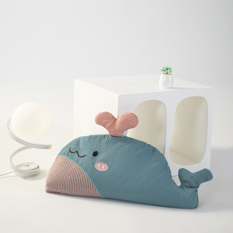 2024新款小鲸鱼荞麦枕  枕头枕芯 蓝色30*58cm