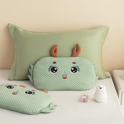 2024新款冰豆豆小奶龙荞麦枕头枕芯 30*50cm/只 绿色