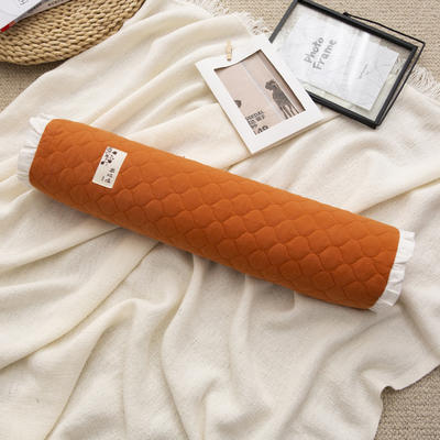 2022全棉砂洗荞麦枕糖果枕枕头枕芯12*50cm/个 糖果荞麦枕橘黄