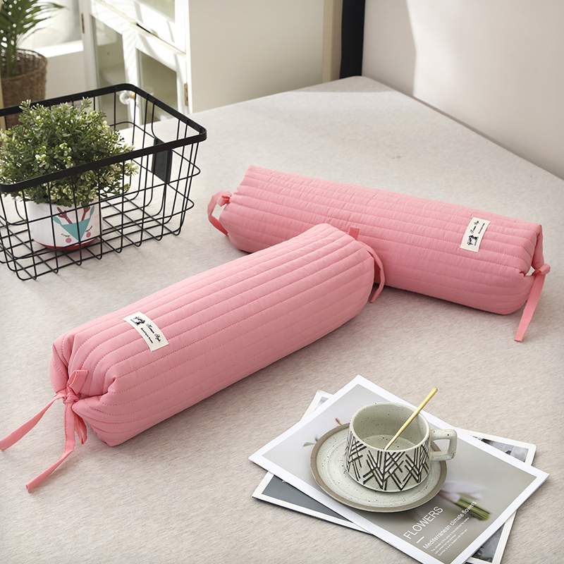 2023新款韩式砂洗糖果枕荞麦枕头枕芯53*20cm/只 韩式砂洗糖果粉