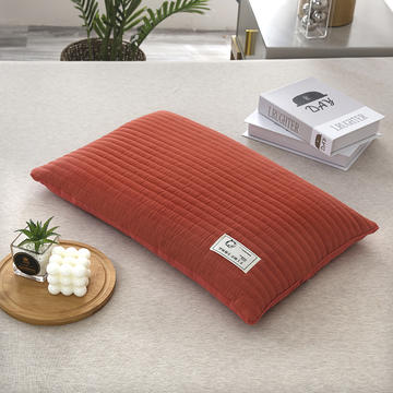 2023新款全棉砂洗荞麦枕方枕纯色荞麦枕 枕头枕芯40*60cm