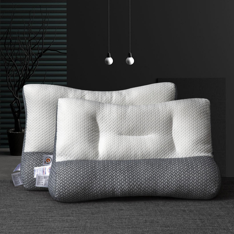 2024新款针织棉反牵引枕头枕芯护颈枕芯 牵引枕 40*60cm 灰色