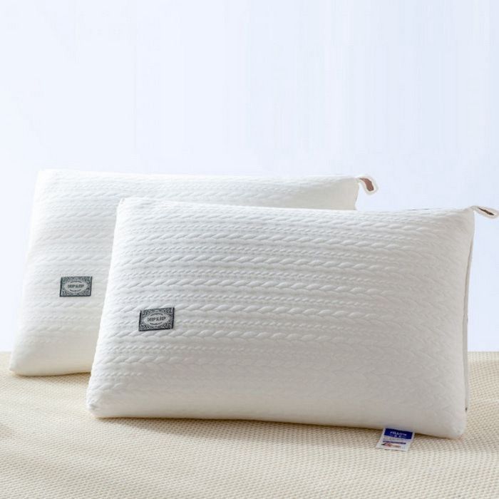 2024新款舒适针织枕头枕芯 48*74cm/只 针织白色低枕 600克