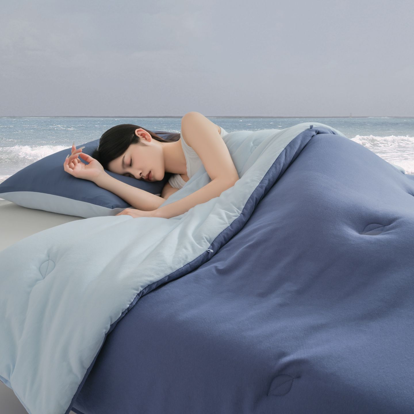 2025新款可水洗全棉针织棉东方茶净奶糖云朵被被子被芯