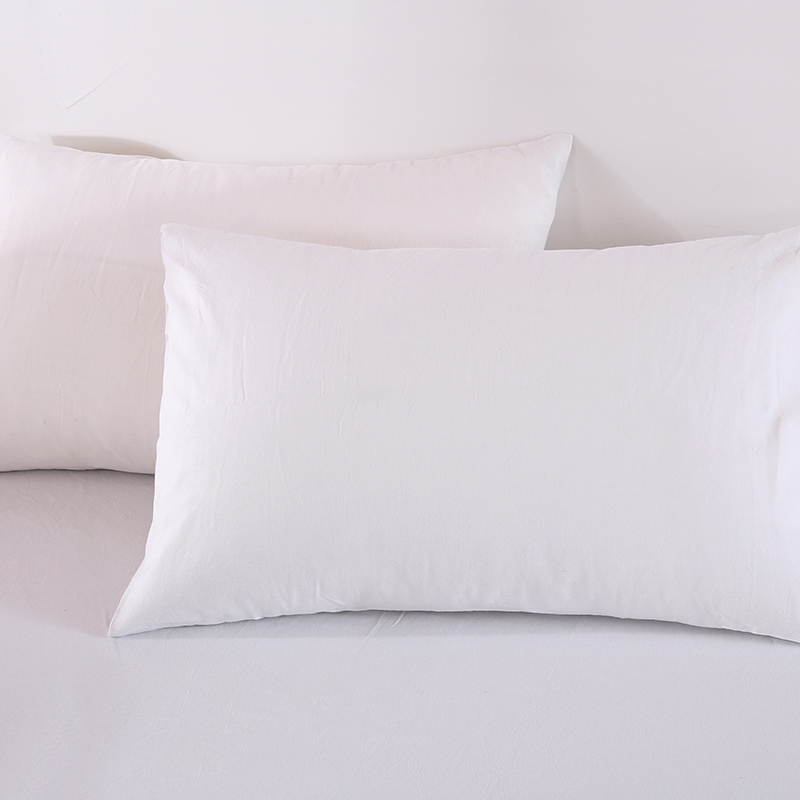 2020新款水洗棉单品系列 单品枕套 48*74cm/对 本白色