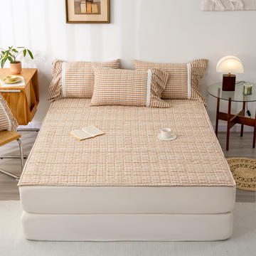2023新款全棉色织水洗棉床垫床褥--香格里拉系列