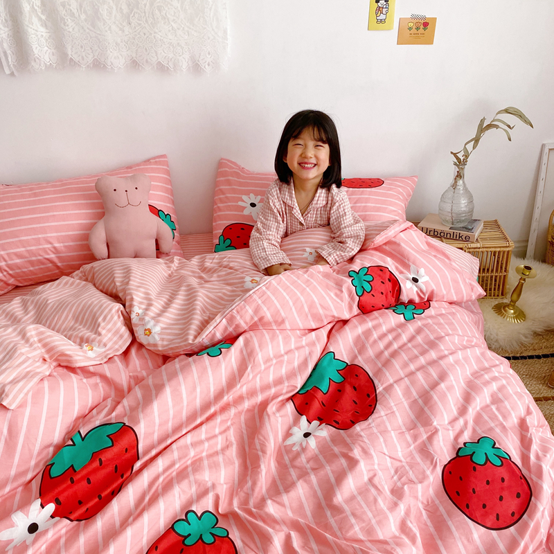 2019新款ins网红纯棉套件四件套 1.8m（6英尺）床单款 少女梦