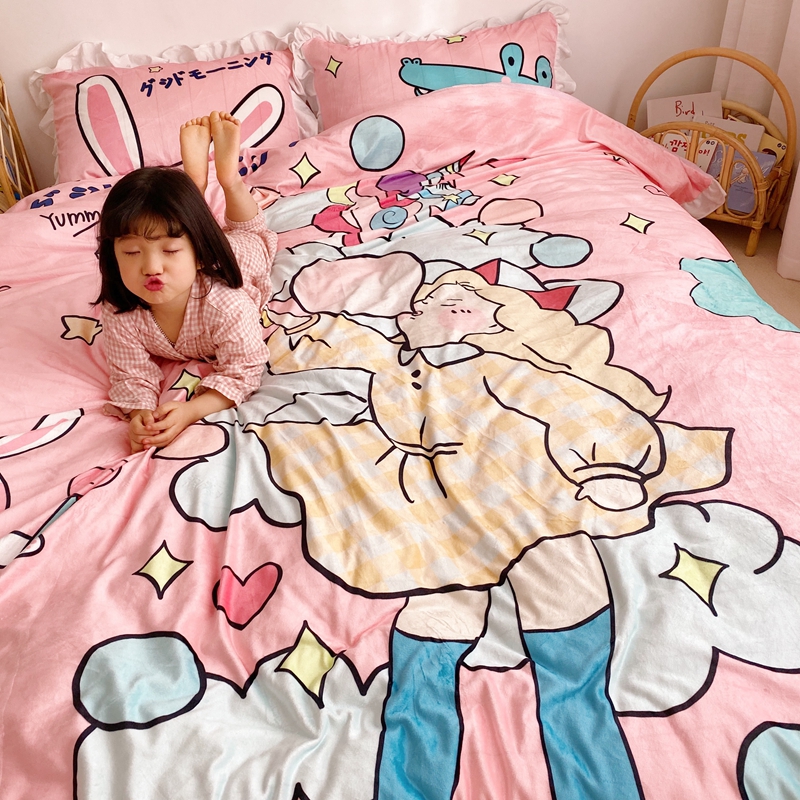 2019新款原创二次元宝宝绒套件 1.2m（4英尺）床单款 童话女孩