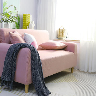 2024款高端金粒绒品质沙发套全包万能套沙发垫沙发巾沙发罩沙发笠 单人90-140 金粒绒-暗粉