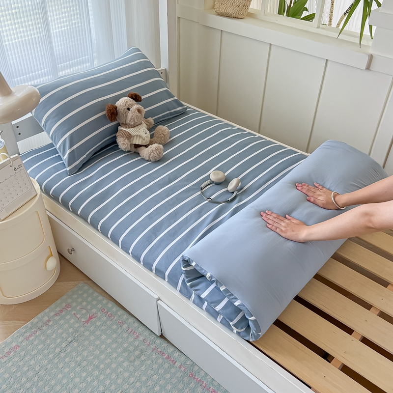 2025开学季学生床垫套床褥套褥子套无印风水洗棉简约床垫套寝室宿舍单人90x200床垫套床上用品 时光漫步