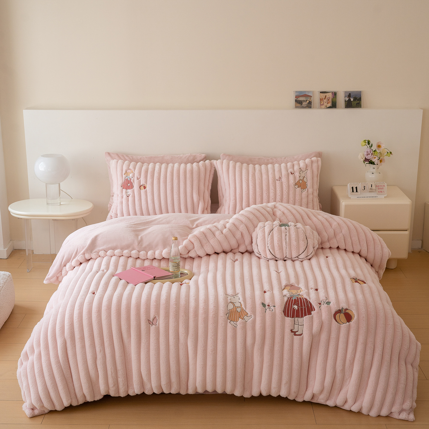 2025新款全工艺高克重兔毛绒四件套-精灵女孩 精灵女孩