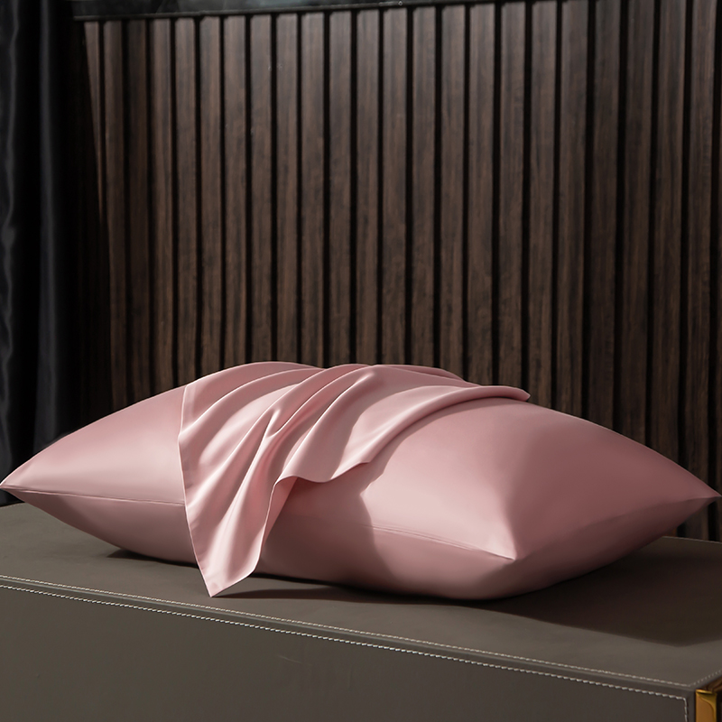 2020新款-素色长绒棉系列单枕套/对 48cmX74cm 藕粉