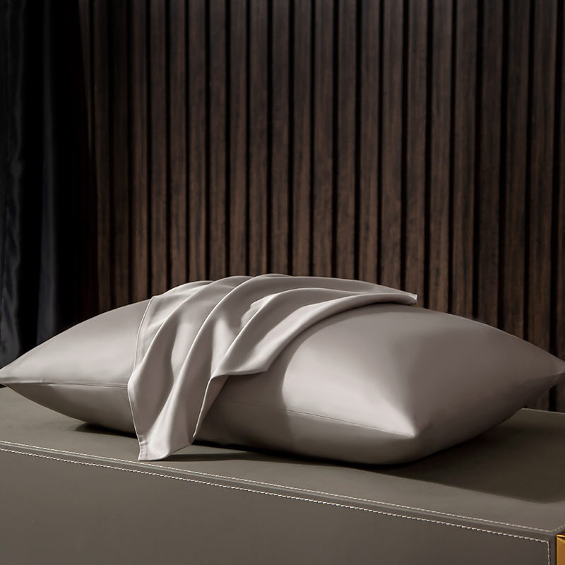 2020新款-素色长绒棉系列单枕套/对 48cmX74cm 银石灰