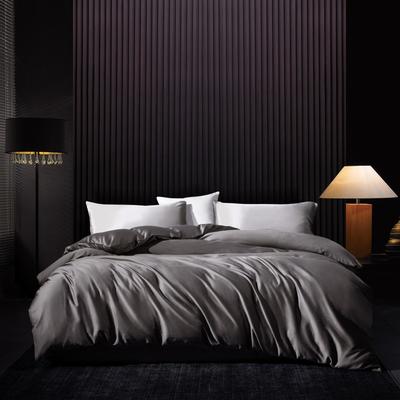 2020新款-素色长绒棉系列四件套 床单款1.8m（6英尺）床 高级灰