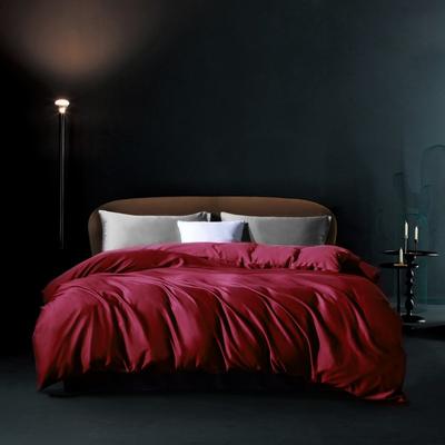 2020新款-素色长绒棉系列四件套 床单款1.8m（6英尺）床 玛雅红