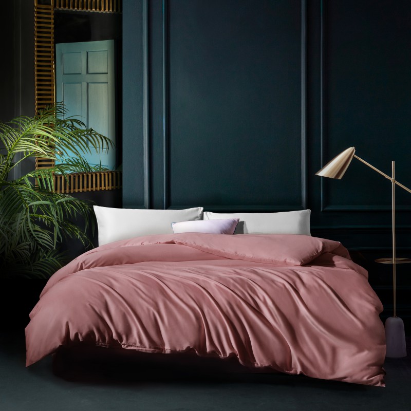 2020新款-素色长绒棉系列四件套 床单款1.8m（6英尺）床 紫豆沙