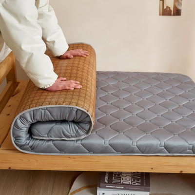 新款单人床日式榻榻米藤席双用床垫 0.8*1.9m（约4cm厚） 绅士灰