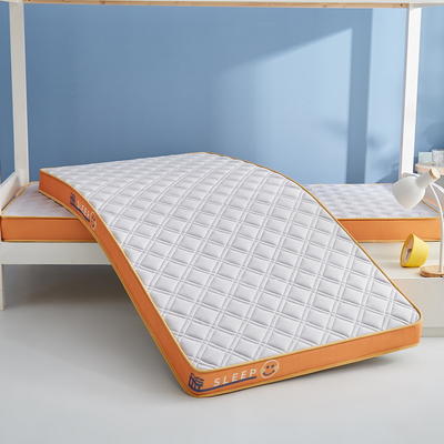 2023新款牛奶丝乳胶记忆棉立体炫彩系列单人床垫 0.9*1.9m（厚度5cm） 元气橙-灰色