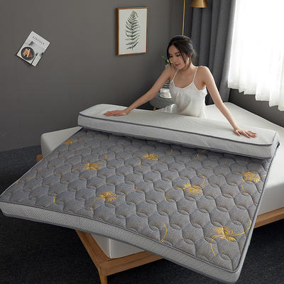 2024新款-升级款乳胶记忆棉床垫（6.5cm-10cm） 0.9*2.0 金色叶子6.5公分
