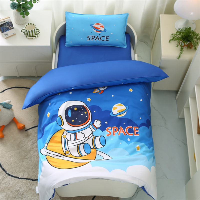 2024新款A类纯棉学生卡通大版太空人宇航员系列幼儿园套件 1斤丝棉款6件套 太空旅行