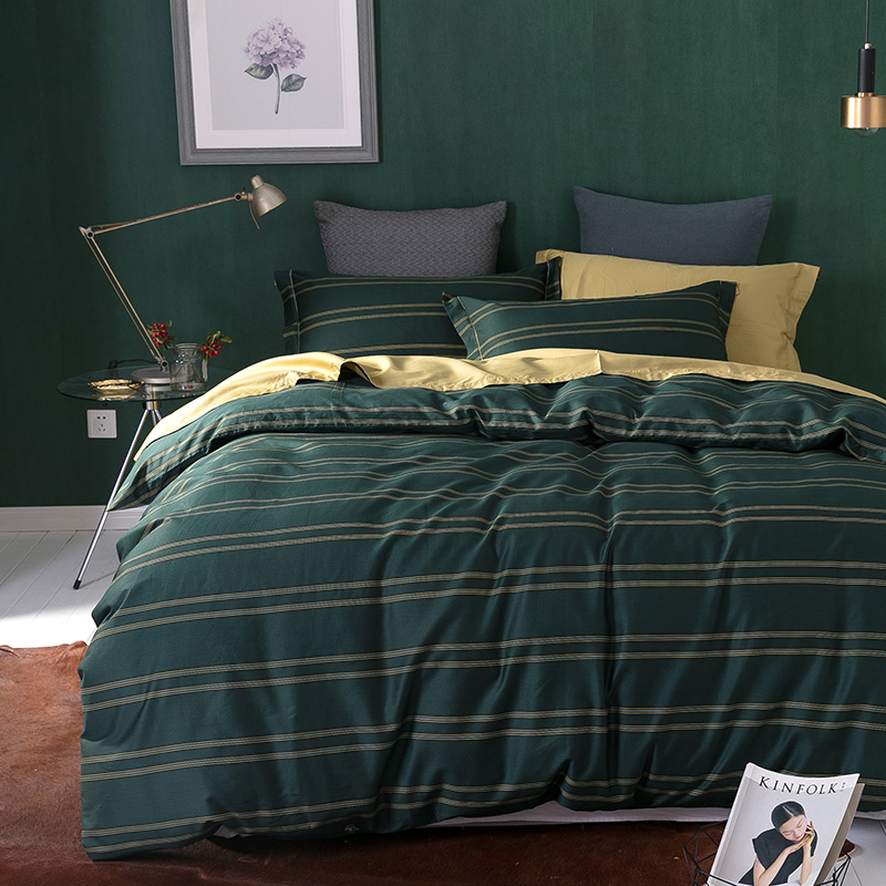 60长绒棉系列四件套 2.0m（6.6英尺）床 极致-墨绿
