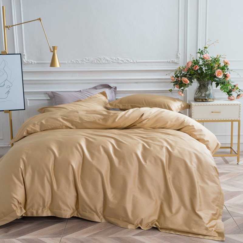 2018新款100支全棉纯色四件套 2.0m（6.6英尺）床 钛古金